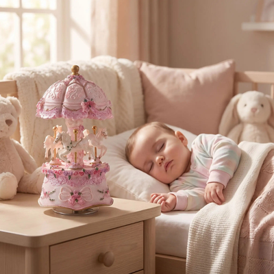 Boite à musique accompagne le sommeil de bébé