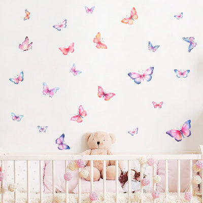 ButterfliesSticker MultiColore deco chambre