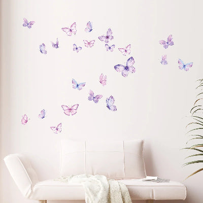 ButterfliesSticker violet chambre fille