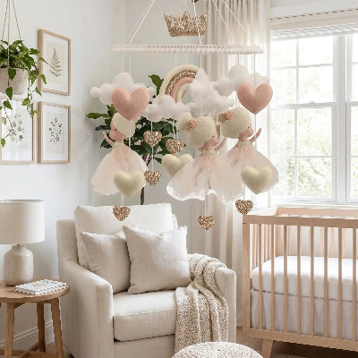 CHAMBRE REVEUSE AVEC MOBILE BEBE POUR LIT 
