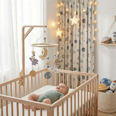 MOBILE BEBE POUR LIT TONS PASTEL DOUX