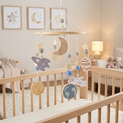 MOBILE BEBE POUR LIT UNE AMBIANCE LUDIQUE ET POETIQUE