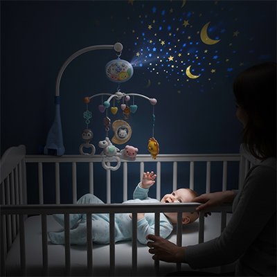 MOBILE MUSICAL POUR BEBE NUAGE CELESTE