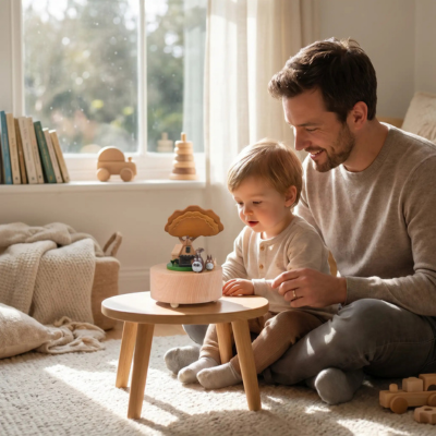 Boite à musique bébé éveille les esprits curieux
