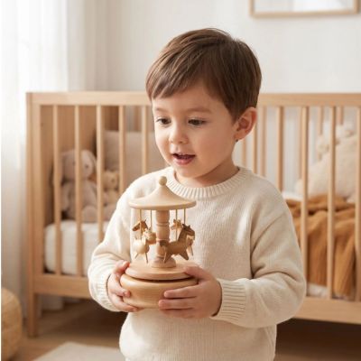 BOITE MUSIQUE BEBE PORTE AVEC SOIN