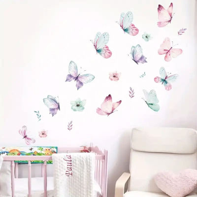 chambre fille ButterfliesSticker vert