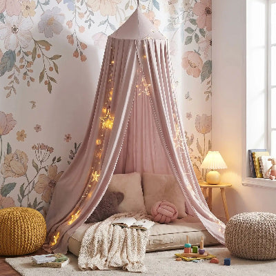 ciel de lit bébé un espace de jeux et lecture