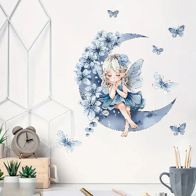 decoration murale princessesticker bleue