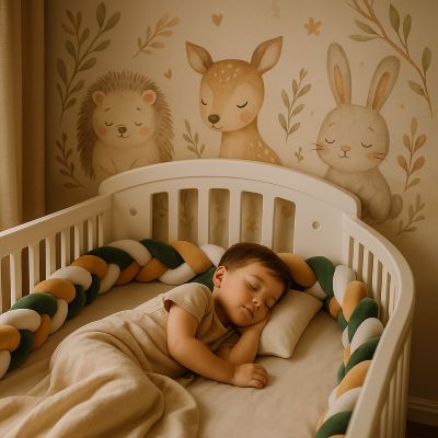 enfant endormi dans le lit animaux de compagnie