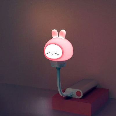 lapin veilleuse bebe effet rose