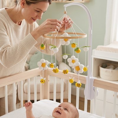 MOBILE BEBE MOTIF ABEILLE ENCHANTEUR ET COULEUR DOUCE