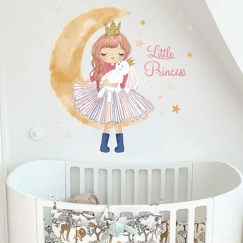 Décoration Murale - PrincesseSticker™- Lune Beige