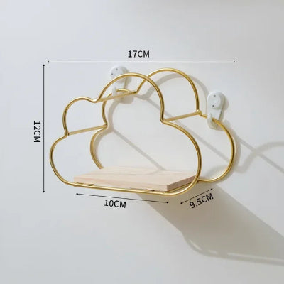 taille petite etagere murale dore