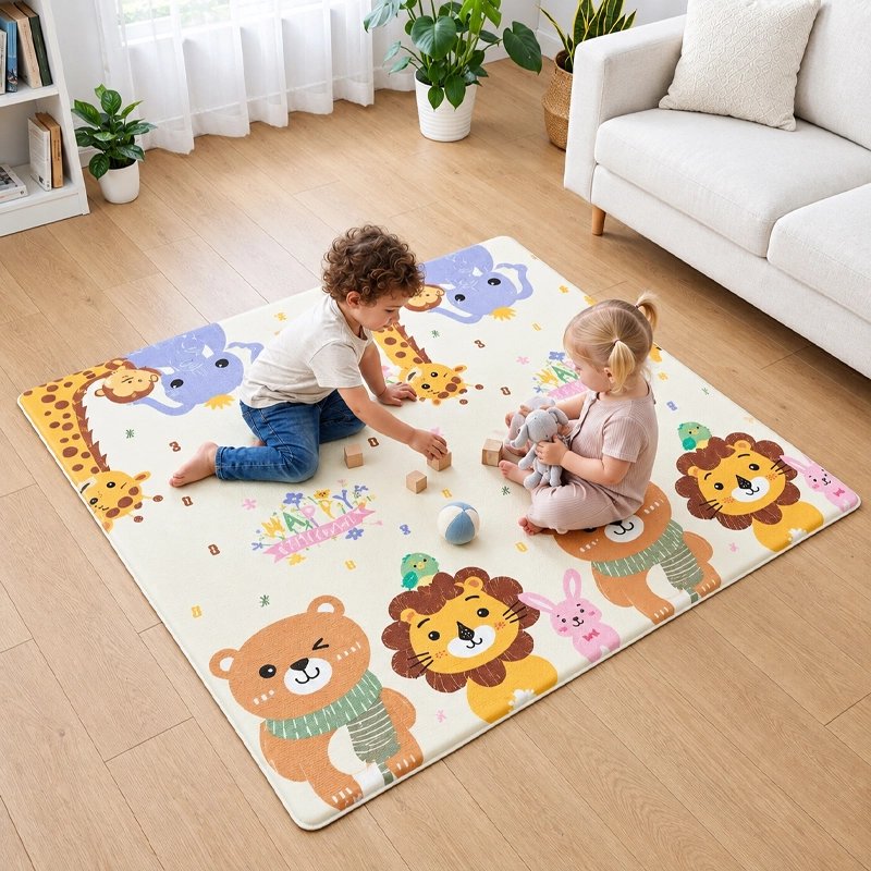 Tapis bebe chambre moi et ma petite soeur jouons ensemble