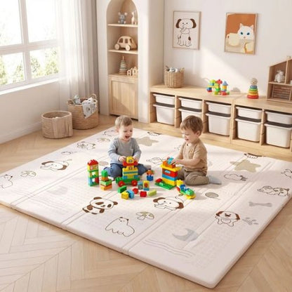 Tapis d'éveil moi et petit frère jouant aux lego