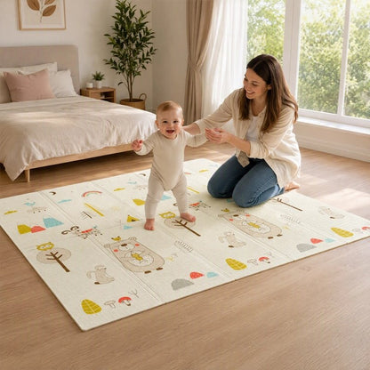Tapis eveil bebe enfant debout sur pied