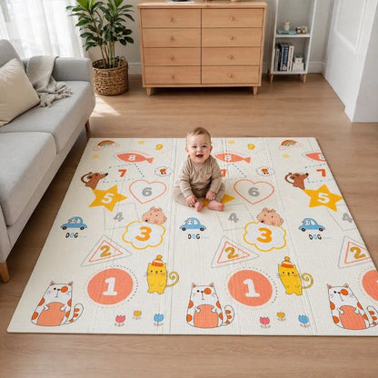 Tapis eveil bebe orne d'un jolie motif de chiffres
