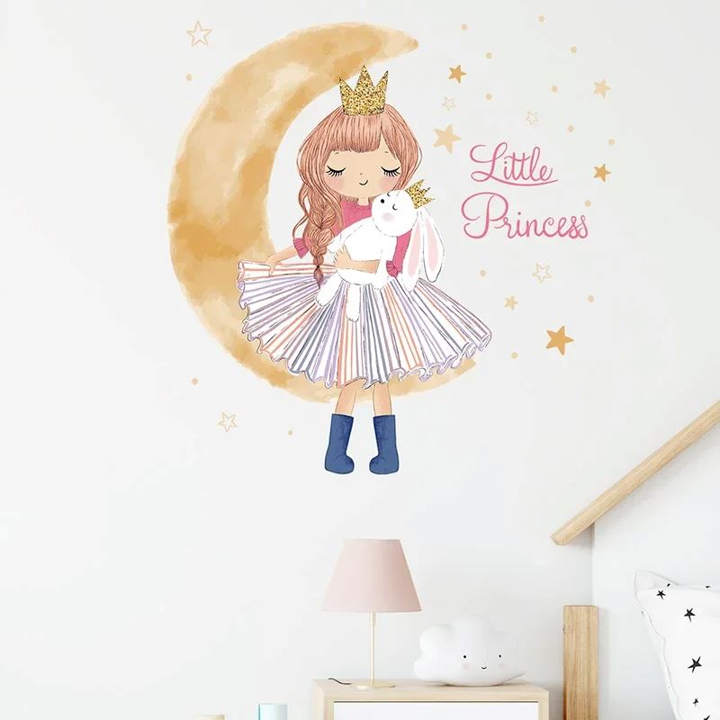 Décoration Murale - PrincesseSticker™- Lune Beige