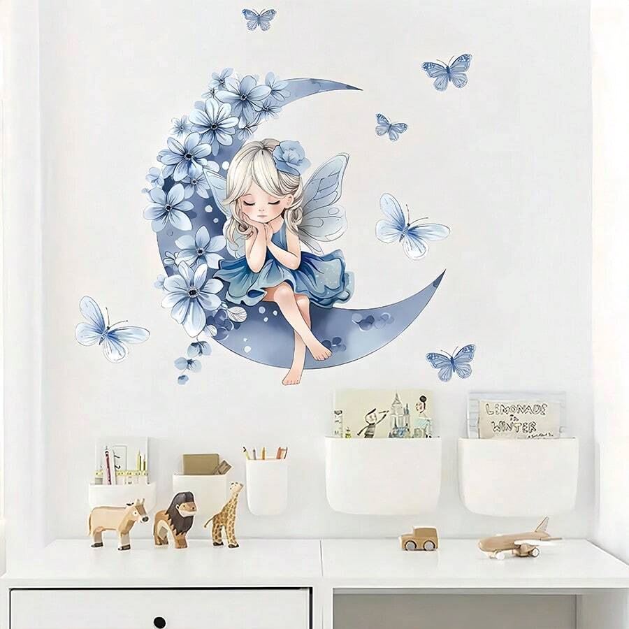 Décoration Murale - PrincesseSticker™ - Lune Bleue