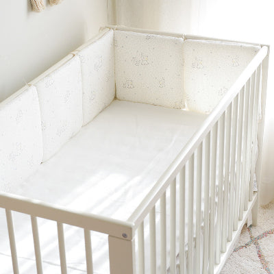 tour de lit bébé eléphant mignon blanc