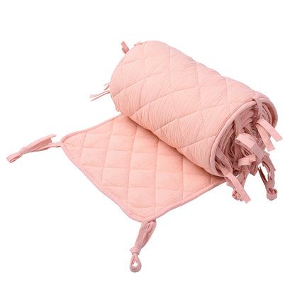 tour de lit respirant couleur rose