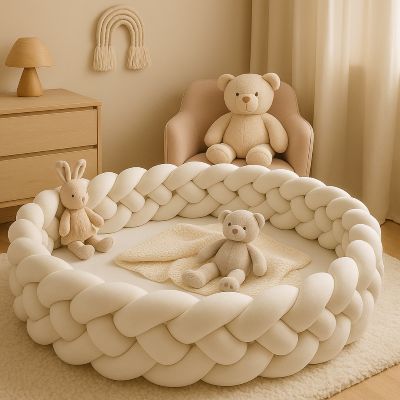 tresse de lit elegante pour chambre bebe