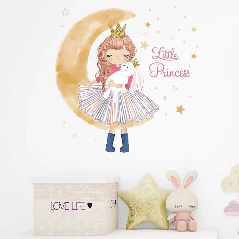 Décoration Murale - PrincesseSticker™- Lune Beige